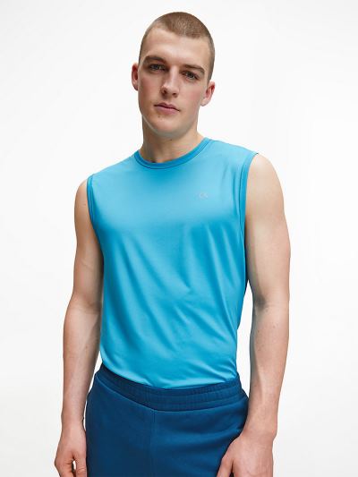 Calvin Klein Ruhák HU272304 | Calvin Klein Gym Férfi Trikó Kék / Kék